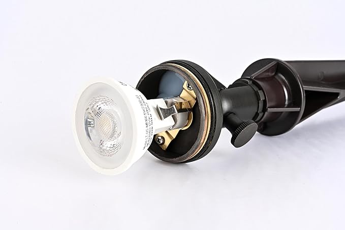 Elitco Lighting C049 Landscape-Spotlights Spot Light D2.25H8Antique Brassincludes Stakemr16 Halogen 20W(Light Source Not Included)