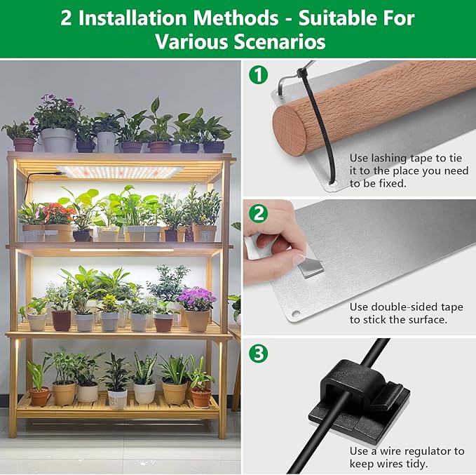 Grow Lights for Indoor Plants 882 LED Full Spectrum Plant Light 6 Panel for Growing Seedling Starting Slim Grow Lamp with UL Adapter 6/12/16H Timer 3 Light Modes 5 Dimmable