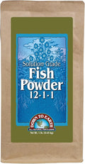 Down To Earth All Natural Fertilizers Organic Solution Grade Fish Powder - Water Soluble Nitrogen - Makes up to 50 Gallons of Liquid Fish Fertilizer for Soil or Foliar Spray 12-1-1 1 lb