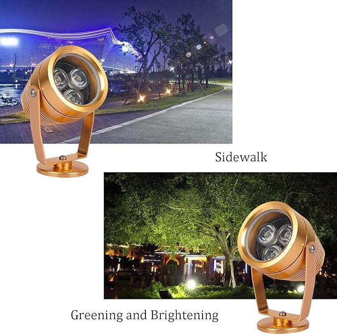 Ground LED Landscape Lights - LED Beam Spotlight Outdoor LED Spotlight IP65 Waterproof Round Wall Lamp Rotatable Decorative Lights/For Pathway Driveway Decks Stair Step Landscape Lighting