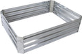 Pure Garden Galvanized Raised Garden Bed - 14.25” L x 13.5” W x 5.5” H Raised Garden Beds Outdoor Square Planter Box Kit for Flowers Vegetables Fruits or Herbs - Raised Bed Garden Planters