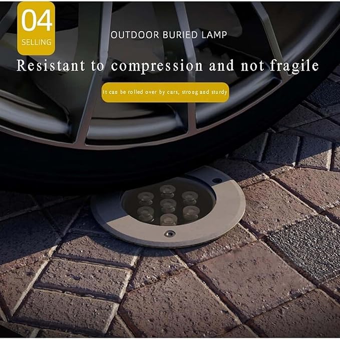 Underground Light LED - AC85-265V LED Landscape Light IP66 Waterproof Outdoor Recessed Garden Spotlights for Driveway Deck Step Garden Tree Buried Lights(Green18W)