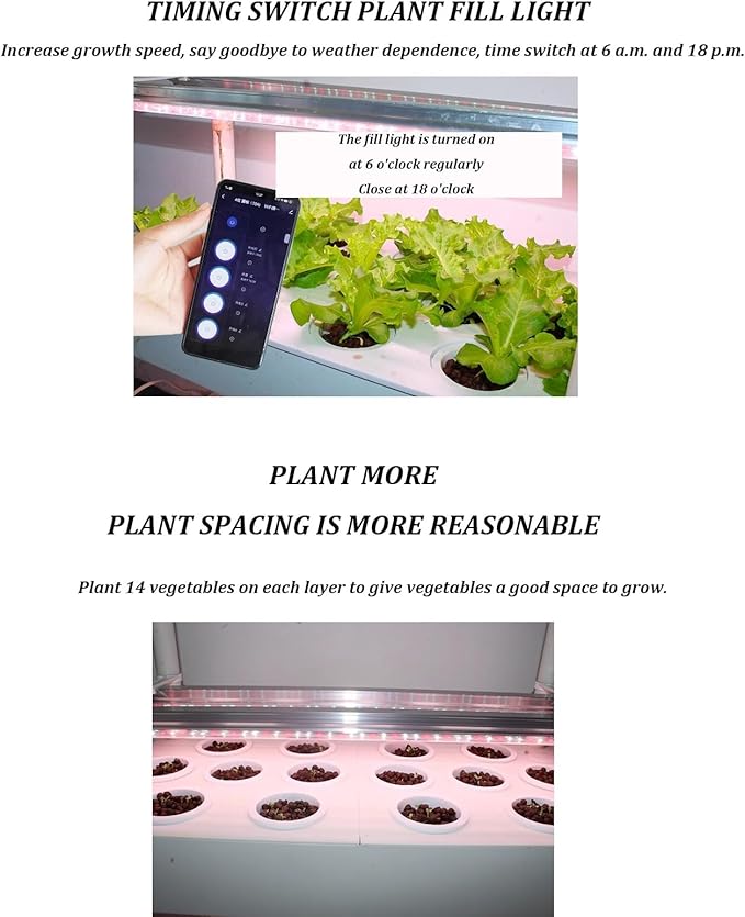 Hydroponics Tower with LED Grow LightIndoor Gardening SystemAeroponics Growing Kitfor Herbs Fruits and Vegetableswith Hydrating Pump Adapter Net Pots Timer.