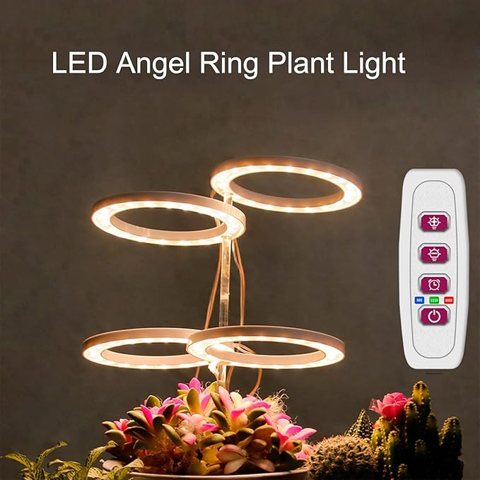 Yosoo LED Plant Grow Light 4 Head Design Full Spectrum Plant Lamp with Timer for Indoor Plants and Vegetables (1)