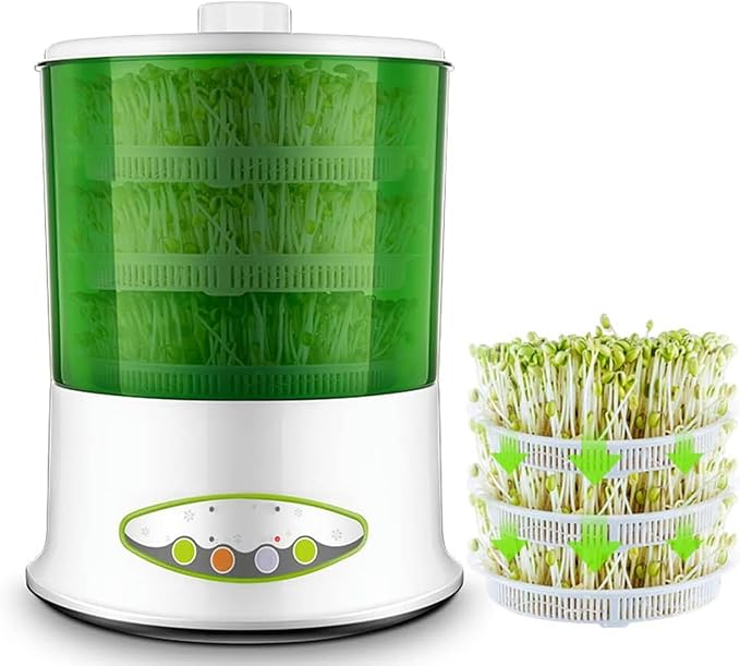 Electric Germination Box Multi-Function Seed Sprouts Incubator Home Kitchen Bean Watering Machine