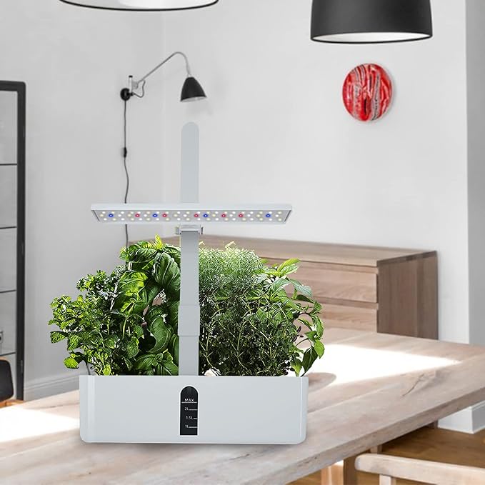 Smart Garden Hydroponics Growing System Indoor Garden Germination Kit with Fan Height Adjustable Smart Garden for Home Kitchen Indoor Planting