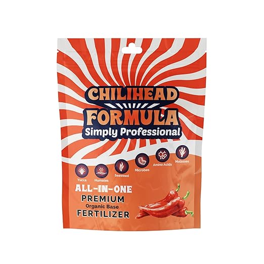 Chilihead Formula - All-in-One Fertilizer for Peppers &amp Chilies with Balanced Nutrition - Water Soluble Plant Food for Bold Harvests &amp Thriving Plants - 100 g Pouch