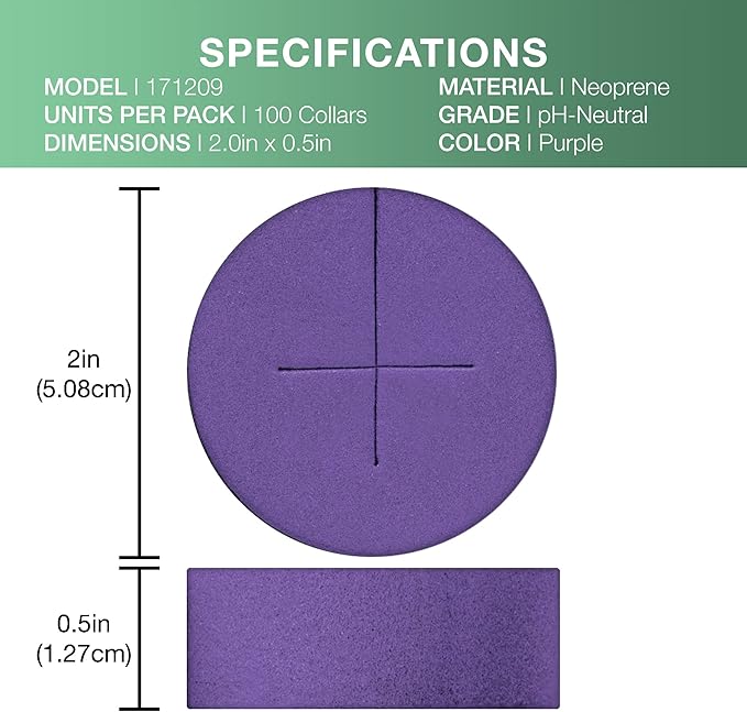 2” Neoprene Foam Inserts for Hydroponics Growing System Clone Machine Propagation Indoor Gardening 100 Pack Purple