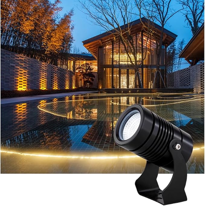 Outdoor Spotlights - LED Rotation Floodlights 220V Long Distance Spotlight Led Beam Light IP67 Waterproof Landscape Gardening and Greening Courtyard Tree Lawn Lights(GreenBlack 5W(220V))