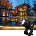 Outdoor Spotlights - LED Rotation Floodlights 220V Long Distance Spotlight Led Beam Light IP67 Waterproof Landscape Gardening and Greening Courtyard Tree Lawn Lights(GreenBlack 5W(220V))