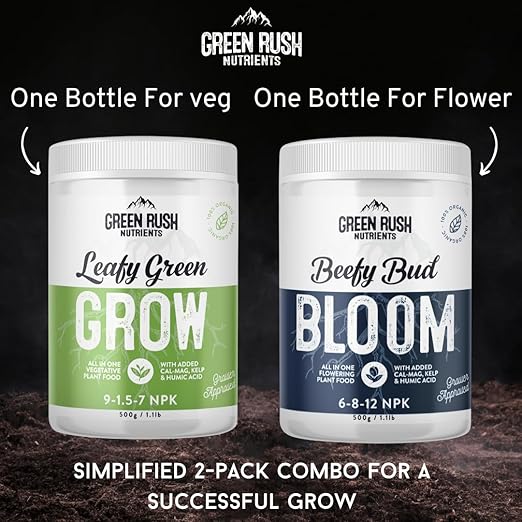 Organic Veg to Harvest Double Pack – Indoor &amp Outdoor Fertilizer for Leafy Greens Vegetables Herbs &amp More – Grow &amp Bloom Combo (5000g - 32 Plant)