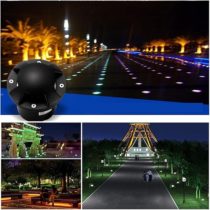 Outdoor Buried Lights - Ground LED Landscape Lights - Spot Lights AC85-265V Embedded LED Garden Courtyard Underground Light IP67 Waterproof Outdoor Recessed Spot Light(White Light3W)