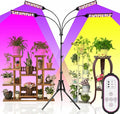 Plant Grow Light with Stand 420LEDs Sunlight Full Spectrum Floor Plant Light with Timer 10 Dimmable Levels 4 Head Plant Lamp for Indoor Plants with Stand for Veg and Bloom