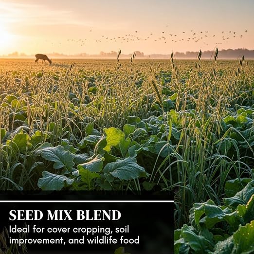 Beets &amp Greens Deer Food Plot Seed for Fall Planting - Blend of Sugar Beets Kale Turnip Radish and Winter Wheat to Attract and Hold Deer Throughout Fall and Winter (2.5 Pounds Covers 1/2 Acre)