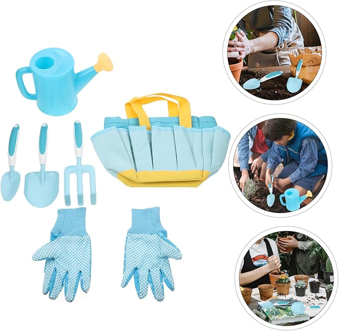 Yardwe Boys and Girls Gardening Tools Set Shovel and Rake Boys and Girls Gardening Tools for Transplanting