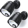 Battery Operated Motion Sensor Light Outdoor 4000mAh Rechargeable 600 Lumen Battery Powered Spotlight Outdoor Waterproof for Porch Garage House(2 Pack)