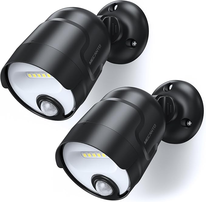 Battery Operated Motion Sensor Light Outdoor 4000mAh Rechargeable 600 Lumen Battery Powered Spotlight Outdoor Waterproof for Porch Garage House(2 Pack)