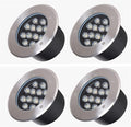 4PCS Ground LED Landscape Lights - Landscape Lights Recessed Buried Lights IP66 Waterproof Spotlight LED In Ground Lights for Driveway Deck Step GardenWhite-48W