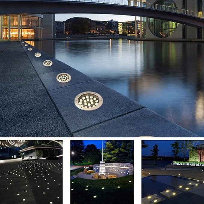 Outdoor Landscape Lights LED Buried Light AC85-110V IP66 Waterproof Recessed Ground Light for Garden Driveway Deck Step Yard Fence Pathway Spotlight