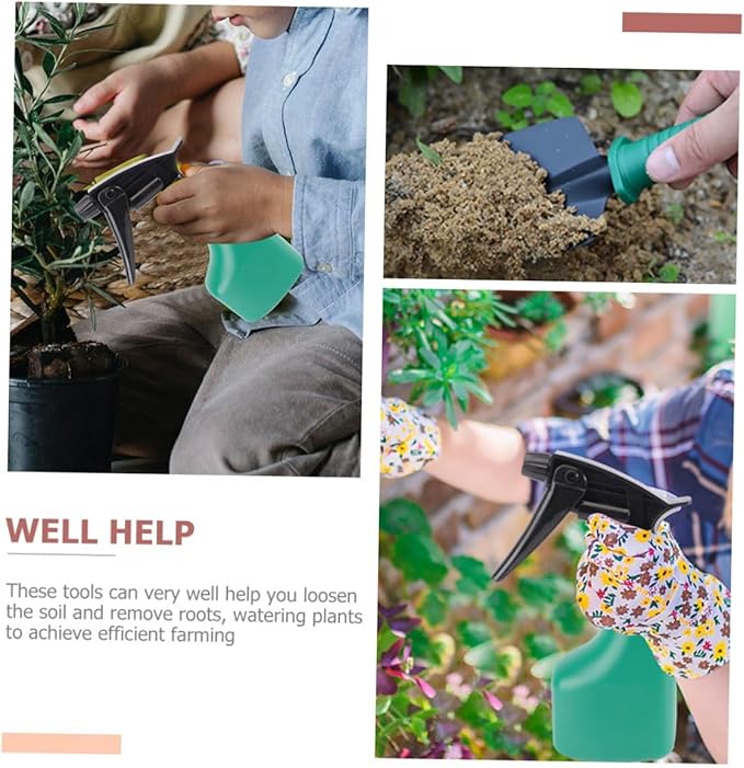 Garden Shovels and Rakes Gardening Tool Set with Pruning Shears 5pcs Portable Hand Tool Kit for Planting and Weeding with Storage Case