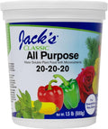 Jack's Classic 20-20-20 All Purpose Water-Soluble Fertilizer with Micronutrients to Provide General Growth on All Plants 1.5lbs