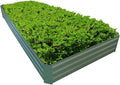 8x4x1ft Metal Raised Garden Bed KitGalvanized Garden Bed Box for Vegetables Flowers Herbs and Succulents240 Gallon Capacity - Green