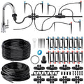 Drip Irrigation System Automatic Garden Watering Kit Quick-Connect Watering Misting Drip Irrigation System for GreenhousesYardsLawnsRaised Bedswith 98ft 1/4''&amp 49ft 1/2 Tubing and Accessori