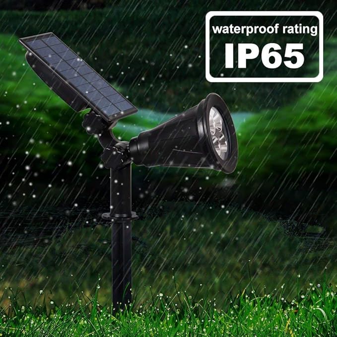 T-SUN Solar Spotlights Green 7LED Solar Spotlights Color Changing