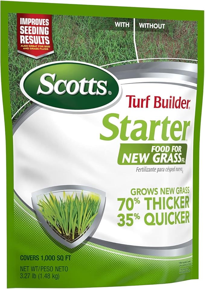 Scotts Turf Builder Starter Fertilizer for New GrassFL Use When Planting Seed in Florida 1000 sq. ft. 3.27 lbs.