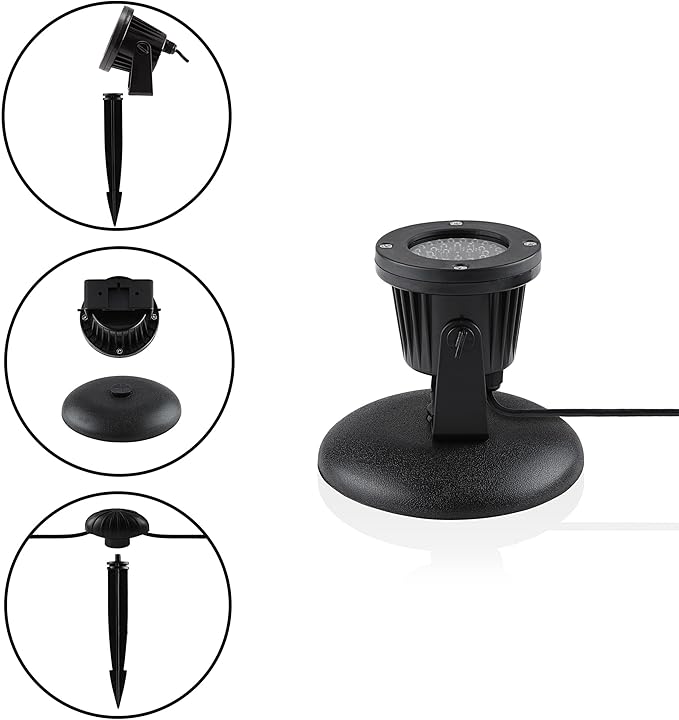 Alpine Corporation Outdoor 36 Count Pond or Garden Super Bright White LED Light with Transformer