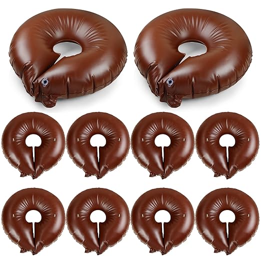 Nuogo 10 Pcs Tree Watering Bag 15 Gallon Slow Release Watering Ring PVC Planting Water Bag for Trees and Shrub Automatic Tree Watering System Drip Irrigation Ring Brown 35.4 x 35.4 Inch