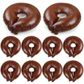 Nuogo 10 Pcs Tree Watering Bag 15 Gallon Slow Release Watering Ring PVC Planting Water Bag for Trees and Shrub Automatic Tree Watering System Drip Irrigation Ring Brown 35.4 x 35.4 Inch