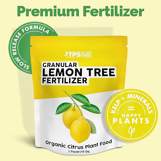 Granular Lemon Tree Fertilizer – Organic Slow Release Plant Food for Faster Growth Stronger Roots &amp Higher Fruit Yield 16 oz