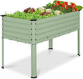Best Choice Products 48x24x30in Galvanized Raised Garden Bed Metal Elevated Planter Box Vegetable Garden for Backyard Patio Balcony - Sage Green
