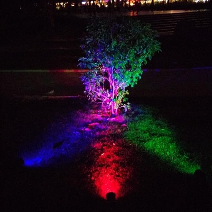 T-SUN Solar Spotlights Outdoor Waterproof LED Solar Landscape Spot Lights Auto Turn ON/Off Adjustable Solar Garden Lights for Tree Patio Yard Driveway Pool Area(Purple &amp Green)
