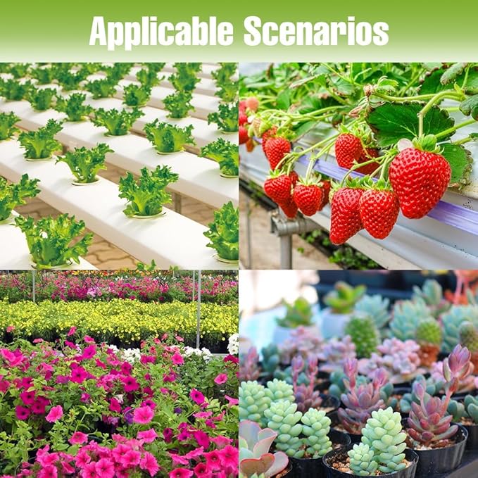 500Watts Equivalent LED Plant Light Full Spectrum Grow Lamp 100-277V Sunlight Indoor Greenhouse Tent Hydroponic Lighting Vegs/Bloom 2Modes Dimming Seed Growth Lights for Vegetable Flower Fruit Cactus