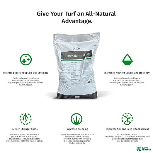 Lesco Carbon Pro G Soil Lawn Soil Nutrient Enhancer 40 lb Bag Covers 4000 to 8000 sq. Ft. - Increases CEC Level - 50X More Effective Than Humics