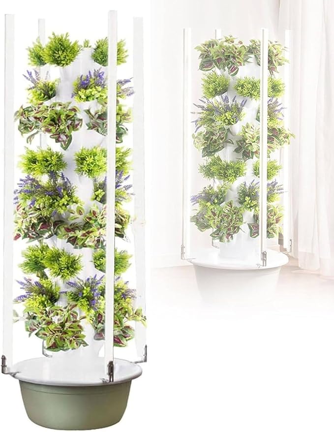 Hydroponic Vertical Gardening Tower Kit Hydroponic Growing System Indoor Hydroponic Grow Tower Soilless Cultivation Vertical Vegetable Hydroponic Grow Kit9Layer