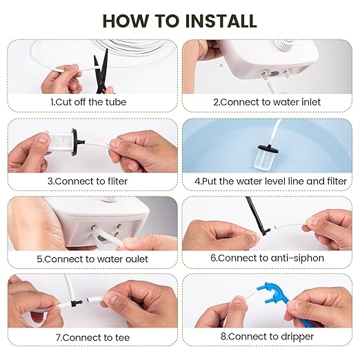 Automatic Plant Waterer for 30 Potted Plants - 98FT Dual Pumps Automatic Watering System Vacation Self Watering Drip Irrigation System &amp Plant Watering Device with Programmable Water Timer