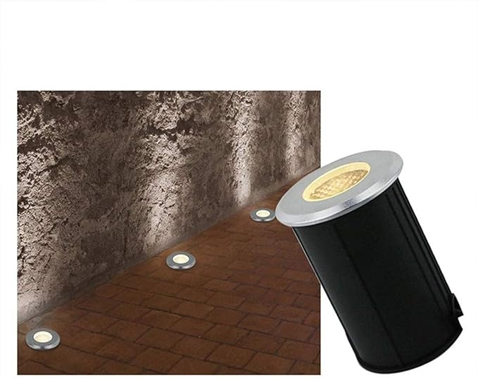 Recessed Underground Light - Outdoor Led Underground Light No Glare Landscape Lighting Spotlight Ip67 Waterproof Garden Lights Led Decking Lights Apply to Stairs TER-White Light-6W