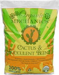 Organic Mechanics Cactus and Succulent Blend Potting Soil 8 qt – Well-Drained Organic Mix – Enhances Plant and Root Growth with Biochar Rice Hulls and Worm Castings