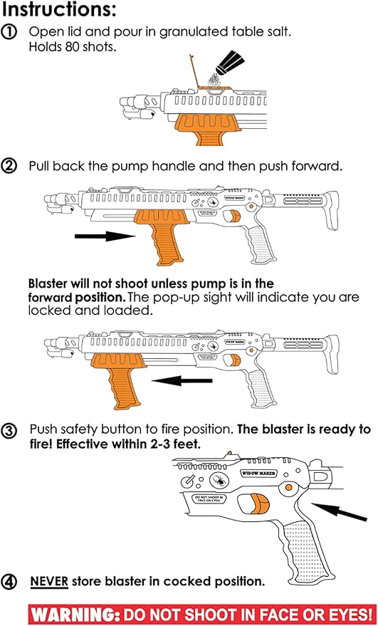 BUG-A-SALT Widow Maker 3.5 Fully Loaded with Bug-Beam Laser Sight Front Grip Cocking Handle Detachable Stock &amp Adjustable Strap