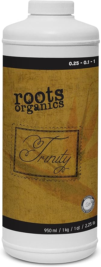 Roots Organics Trinity Organic Plant &amp Rhizosphere Growth Enhancer 25-.1-1 NPK Quart