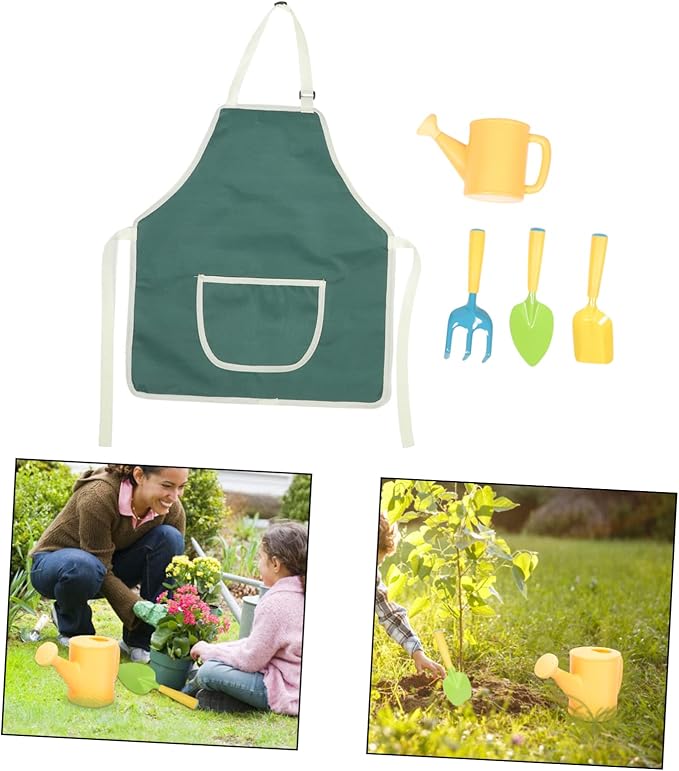 VICASKY Boy Girl's Garden Tool Mini Shovels Rake Watering Pot Boys and Girls Planting Tools for Toddlers