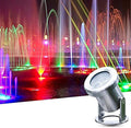 LED Beam Spotlight - IP68 Waterproof Stainless Steel LED Landscape Lighting Fixture 12/24V Underwater Pond Brightening Light Panel Spotlight for Garden SquareYellow 3W(12V)