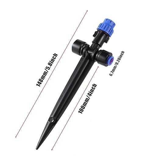Drip Irrigation Emitterswith Adjustable 360 Degree Water Flow Drippers Sprayer Push-to-Fit for 1/4 inch Tubing Garden Drippers Sprayer for House Garden Watering System (36pcs- Drip)