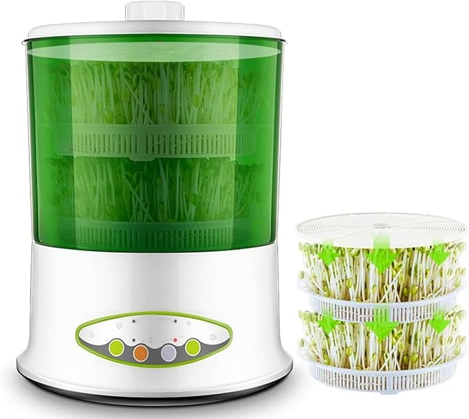 Electric Seed Germination Machine with Automatic Watering and Multi-Function Home Kitchen Bean Sprouts Incubator