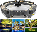 Outdoor Landscape Spotlights Small LED Ring Tree Light Garden Lighting for Courtyards Driveways Park Lawn(White LightPack of 5)