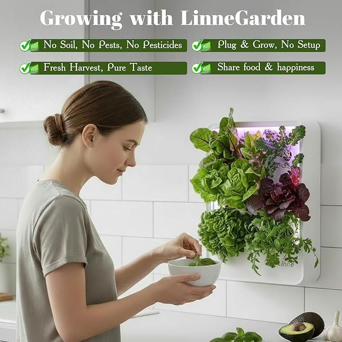 Indoor Garden Hydroponic System with LED Grow Light Indoor herb Garden Indoor Garden Hydroponic System with LED Grow Light (White)