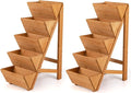 Giantex 5-Tier Wooden Vertical Raised Garden Bed Set of 2 Freestanding Plant Stand with Legs for Herbs Vegetables Fruits Indoor Outdoor Tiered Wood Planter Box Flower Rack for Patio Balcony &amp Y
